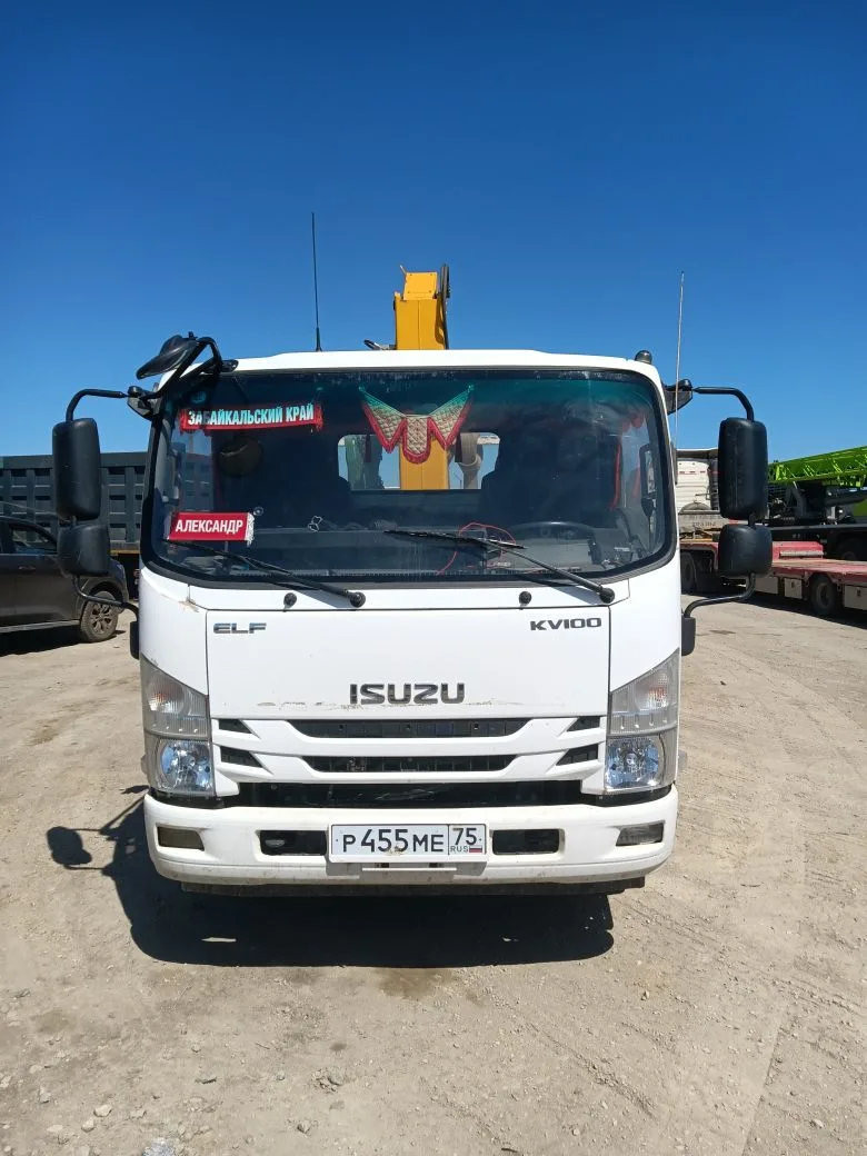 Isuzu ELF 8.3 Бортовой с КМУ ELF KV100 — Б/У, 2024 г.