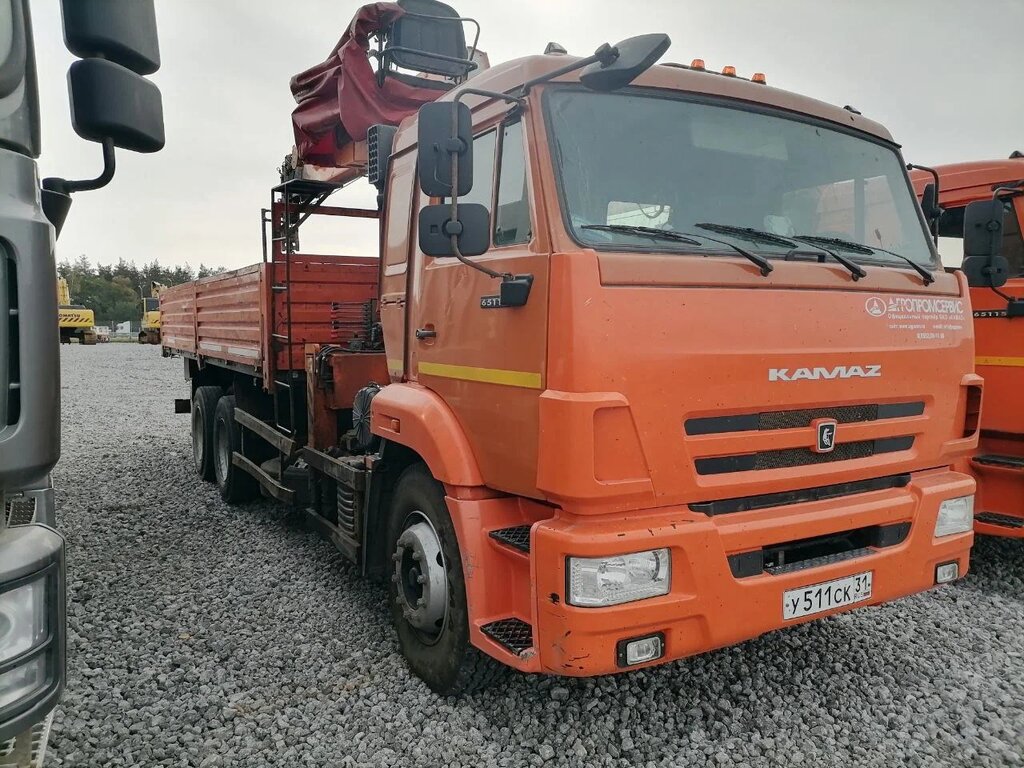 Агропромсервис 4382 на шасси КамАЗ 65115 6x4 Бортовой с КМУ 438230 — Б/У, 2022 г.