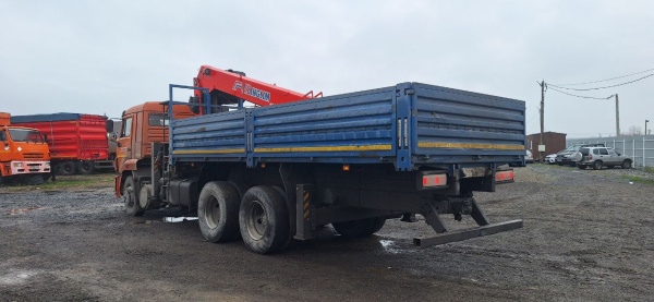КАМАЗ 65115 6x4 Бортовой с КМУ Kanglim KS 1256 — Б/У, 2023 г.