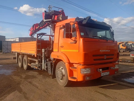 КамАЗ 65115 6x4 Бортовой с КМУ 4303A4-10 — Б/У, 2025 г.