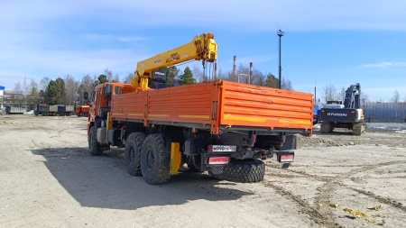 КАМАЗ 43118 6x6 Бортовой с КМУ — Б/У, 2023 г.