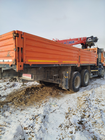 Коммерческие грузовики K3B на шасси КамАЗ 65115 6x4 Бортовой с КМУ 4377B3-10 — Б/У, 2023 г.