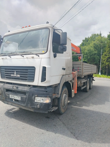 МАЗ 6312 6x4 Бортовой с КМУ M1B1A4 — Б/У, 2025 г.