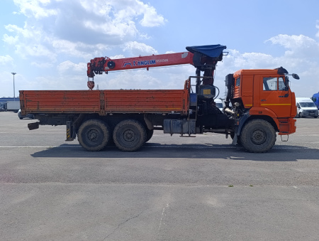 Строительные подъемные машины (СПМ) 732407 на шасси КамАЗ 43118 6x6 Бортовой с КМУ — Б/У, 2022 г.