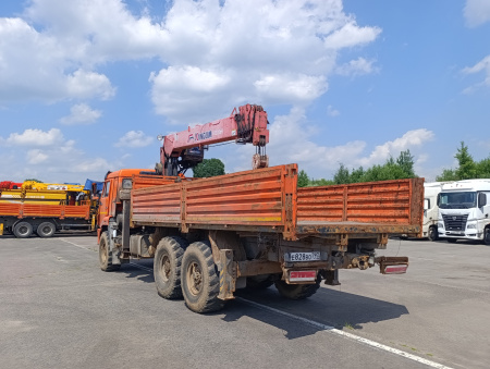 Строительные подъемные машины (СПМ) 732407 на шасси КамАЗ 43118 6x6 Бортовой с КМУ — Б/У, 2022 г.
