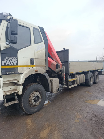 ТК ЛИФТ 7066 на шасси FAW CA 3250 6x4 Бортовой с КМУ 7066-F8 — Б/У, 2023 г.