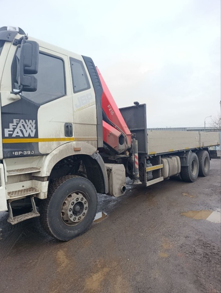 ТК ЛИФТ 7066 на шасси FAW CA 3250 6x4 Бортовой с КМУ 7066-F8 — Б/У, 2023 г.