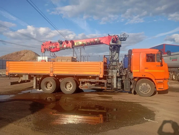 КамАЗ 65115 6x4 Бортовой с КМУ 4303A4-10 — Б/У, 2025 г.