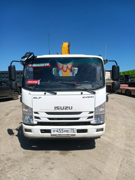 Isuzu ELF 8.3 Бортовой с КМУ ELF KV100 — Б/У, 2024 г.