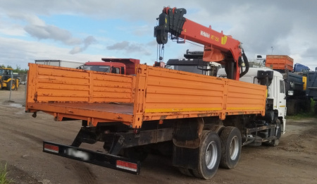 КАМАЗ 65115 6x4 Бортовой с КМУ — Б/У, 2023 г.