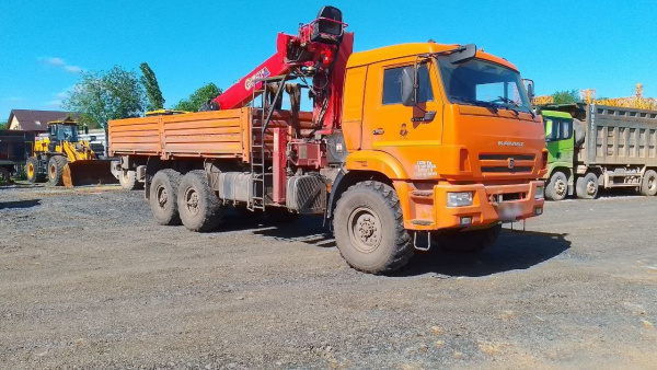 КАМАЗ 43118 6x6 Бортовой с КМУ HORYONG HRS216 — Б/У, 2023 г.