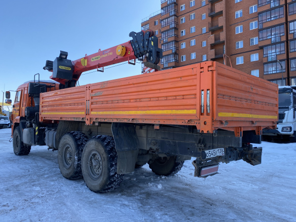 Кран центр "КАМАЗ" 659100 на шасси КамАЗ 43118 6x6 Бортовой с КМУ — Б/У, 2022 г.