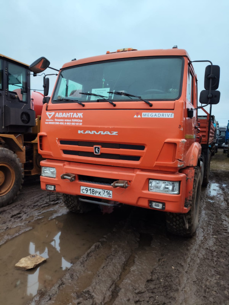КамАЗ 43118 6x6 Бортовой с КМУ 41K00G-LA — Б/У, 2022 г.