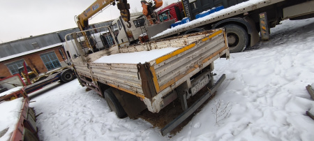 FAW CA5066 4x2 Бортовой с КМУ CA5066JSQP40K2E5A84 — Б/У, 2019 г.