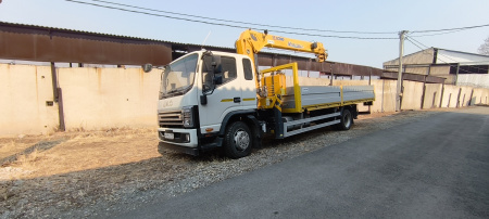 JAC N120 Бортовой с КМУ 438968 — Б/У, 2024 г.