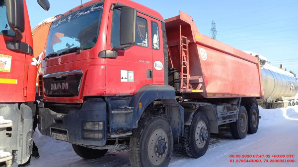 MAN TGS 41.480 8x8 BB-WW — Б/У, 2015 г. (Сургут, 641882 км)