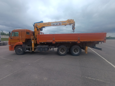 КамАЗ 65115 6x4 Бортовой с КМУ 732450 — Б/У, 2022 г.