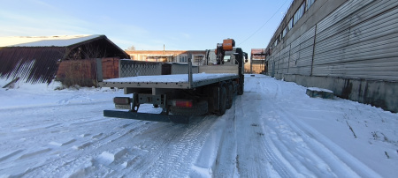 Айсин W0 на шасси FAW CA 3250 6x4 Бортовой с КМУ W0K00 — Б/У, 2023 г.