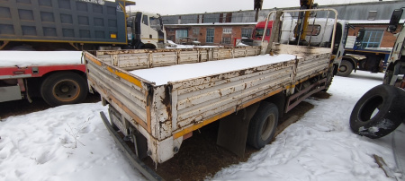 FAW CA5066 4x2 Бортовой с КМУ CA5066JSQP40K2E5A84 — Б/У, 2019 г.