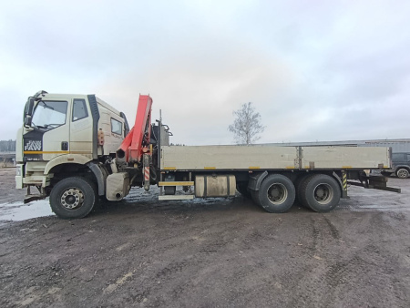 ТК ЛИФТ 7066 на шасси FAW CA 3250 6x4 Бортовой с КМУ 7066-F8 — Б/У, 2023 г.