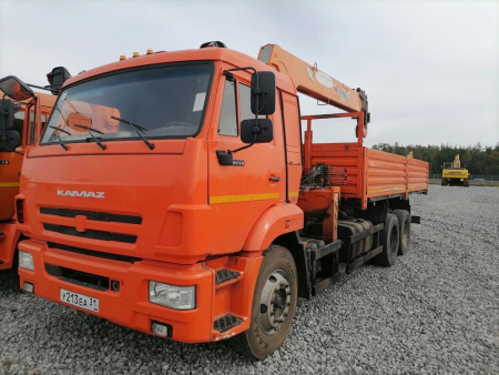 Агропромсервис 4382 на шасси КамАЗ 65115 6x4 Бортовой с КМУ 438230 — Б/У, 2022 г.