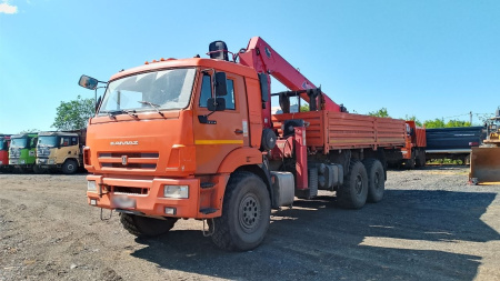 КАМАЗ 43118 6x6 Бортовой с КМУ HORYONG HRS216 — Б/У, 2023 г.