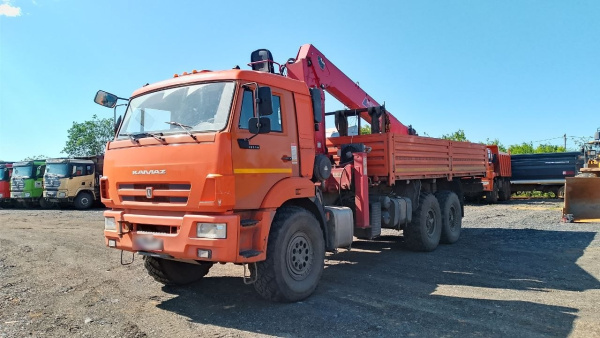 КАМАЗ 43118 6x6 Бортовой с КМУ HORYONG HRS216 — Б/У, 2023 г.