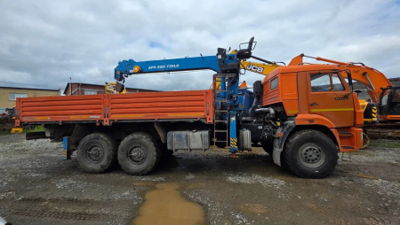 КамАЗ 43118 6x6 Бортовой с КМУ 438240-02 — Б/У, 2022 г.
