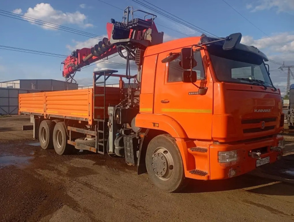 КамАЗ 65115 6x4 Бортовой с КМУ 4303A4-10 — Б/У, 2025 г.