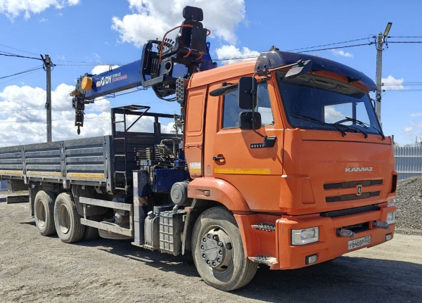 КАМАЗ 65115 6x4 Бортовой с КМУ DongYang 1956 ACE — Б/У, 2022 г.