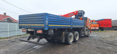 КАМАЗ 65115 6x4 Бортовой с КМУ Kanglim KS 1256 — Б/У, 2023 г.