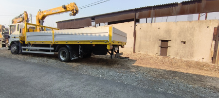 JAC N120 Бортовой с КМУ 438968 — Б/У, 2024 г.