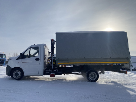 GAZ GAZELLE NEXT Бортовой с КМУ 2784BB — Б/У, 2024 г.