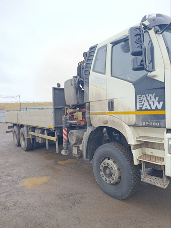 ТК ЛИФТ 7066 на шасси FAW CA 3250 6x4 Бортовой с КМУ 7066-F8 — Б/У, 2023 г.