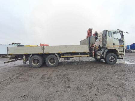 ТК ЛИФТ 7066 на шасси FAW CA 3250 6x4 Бортовой с КМУ 7066-F8 — Б/У, 2023 г.