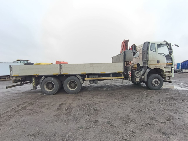 ТК ЛИФТ 7066 на шасси FAW CA 3250 6x4 Бортовой с КМУ 7066-F8 — Б/У, 2023 г.